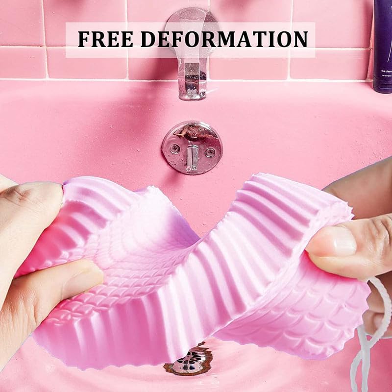 Ultra Soft BathBody ShowerSponge, Magic BathSponge Dead Skin Remover, Super Soft Exfoliating Bath Sponge Painless Scrub Sponge for Adults and Children (Pack of 3)