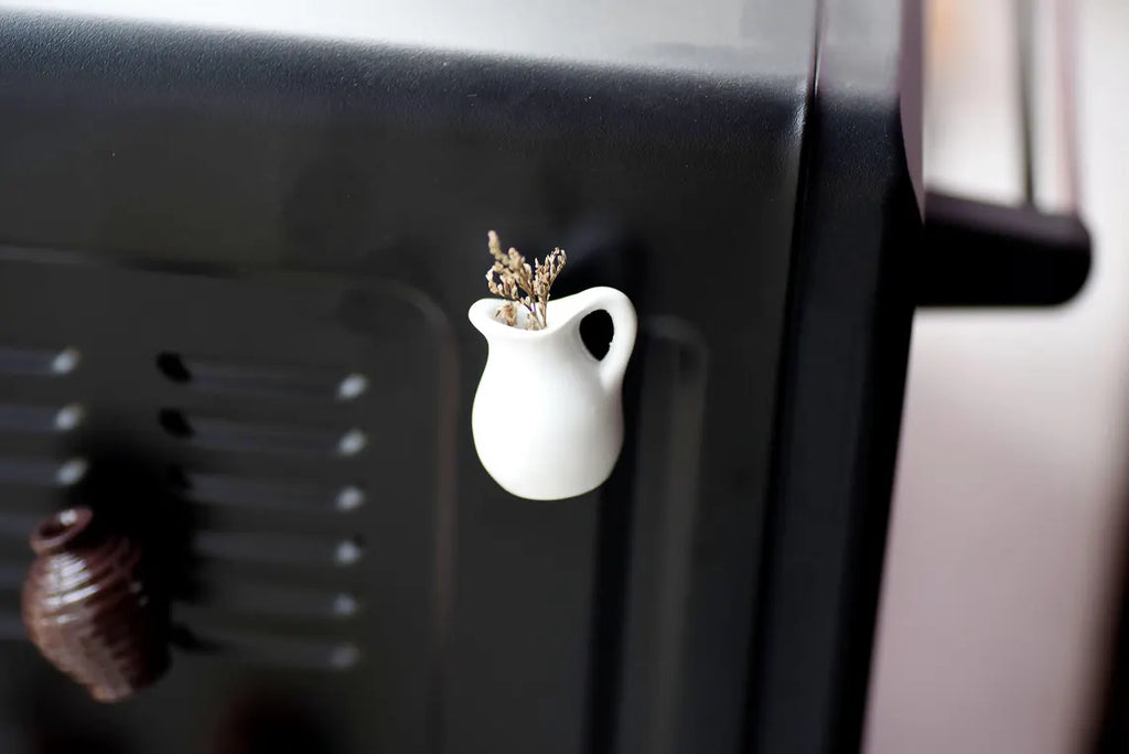 Mini Vase Fridge Magnet | Handcrafted Japanese Style Kitchen Accent ( PACK OF 5 )
