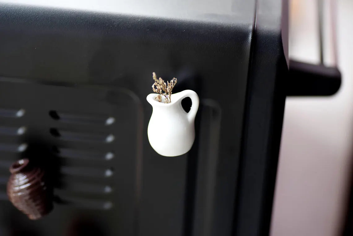 Mini Vase Fridge Magnet | Handcrafted Japanese Style Kitchen Accent ( PACK OF 5 )